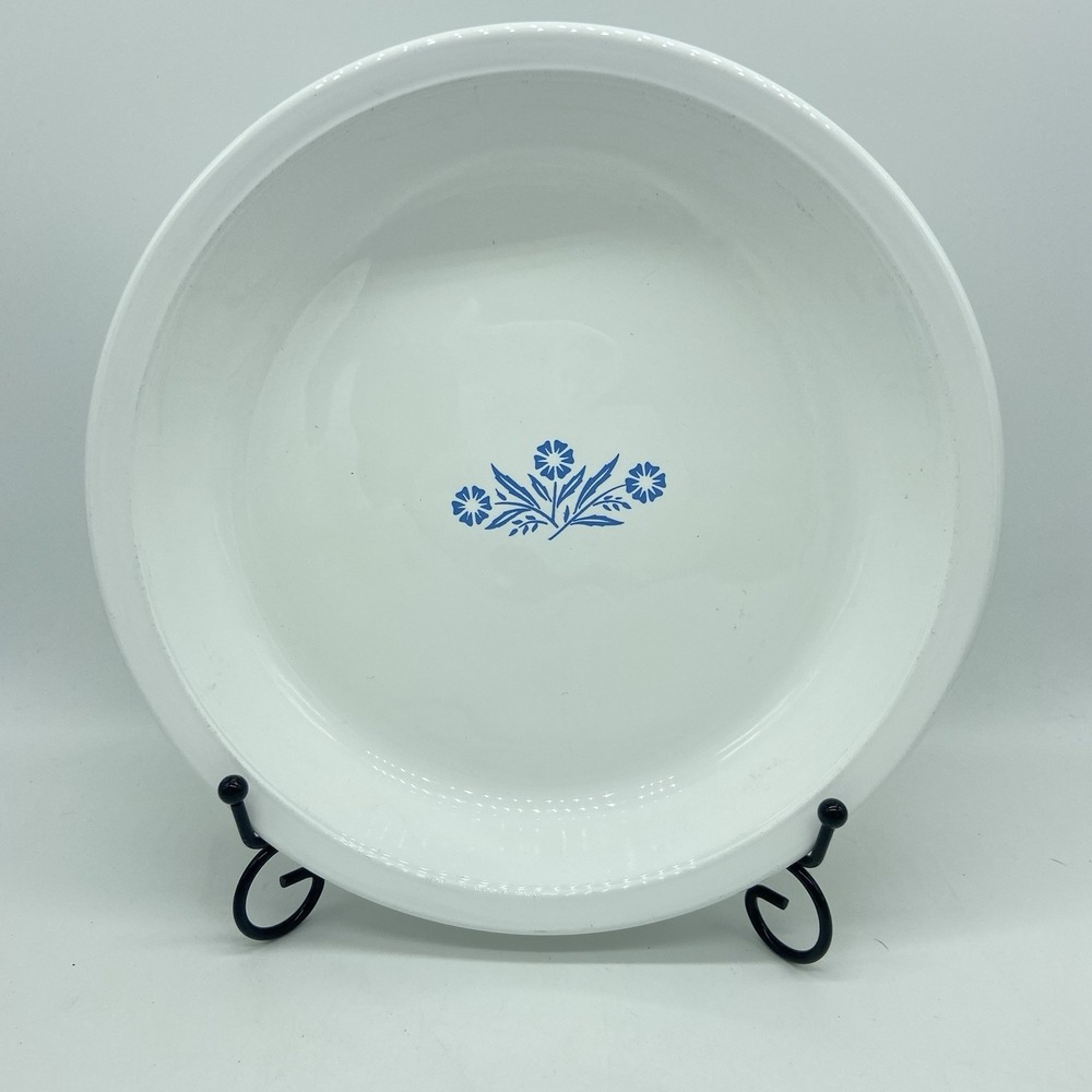 Vintage Pyrex Corning Ware Blue Cornflower P-309 9 7/8" x 1 1/4" Pie Plate Dish